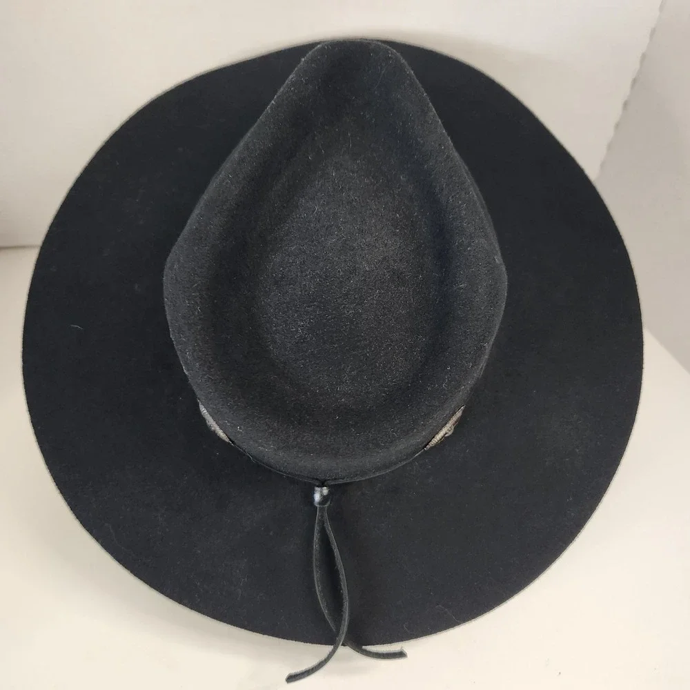 Charlie 1 Horse Traveler Black Felt Western Cowboy Hat With Concho Band Branded